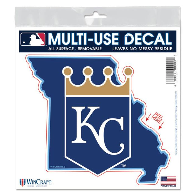 Kansas City Royals state shape All Surface Decal 6" x 6"