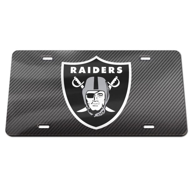 Matrícula acrílica especial CARBON de Los Vegas Raiders