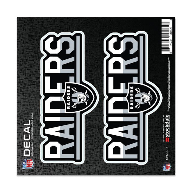 Calcomanía para todo tipo de superficies COLOR DUO de Las Vegas Raiders, 6" x 6"