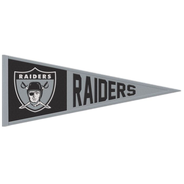 Banderín clásico de lana de los Raiders de Las Vegas, 13" x 32"