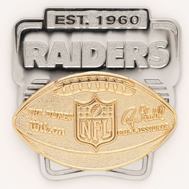 Tarjeta de joyería con pin de colección de los Raiders de Las Vegas