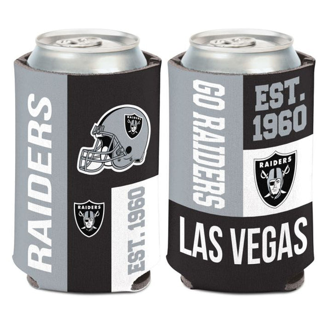 Enfriador de latas con bloques de color de Las Vegas Raiders de 12 oz.