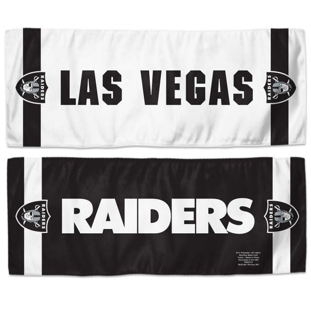 Toalla refrescante de los Raiders de Las Vegas de 30 x 76 cm