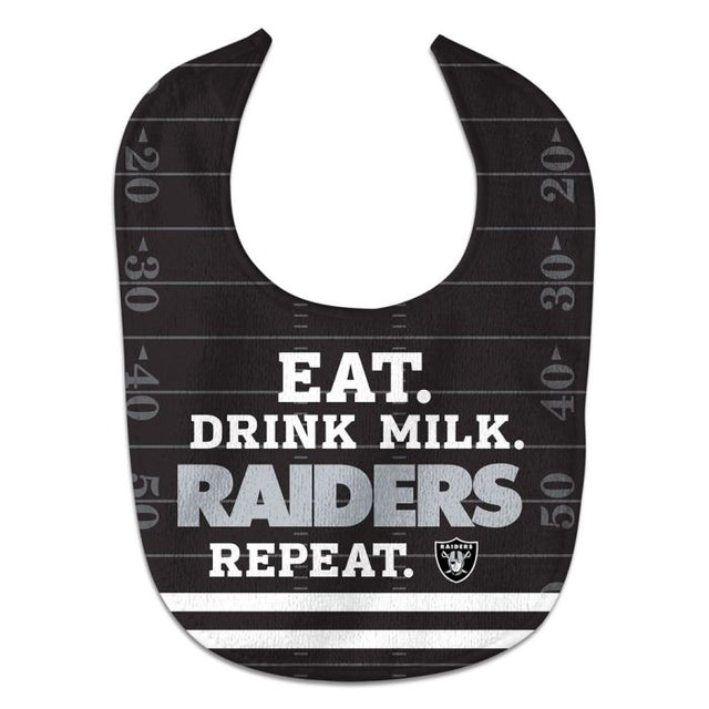 Babero para bebé All Pro Eat Drink Milk de Las Vegas Raiders