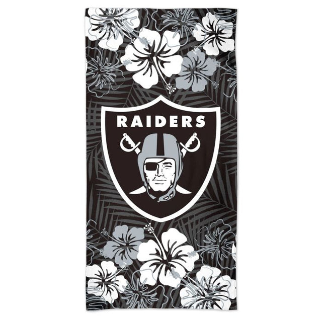 Toalla de playa Spectra FLORAL de Los Vegas Raiders de 30" x 60"