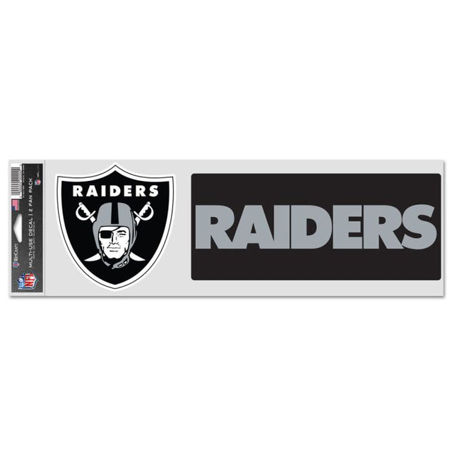 Calcomanías para fanáticos de los Raiders de Las Vegas de 3,75" x 12"