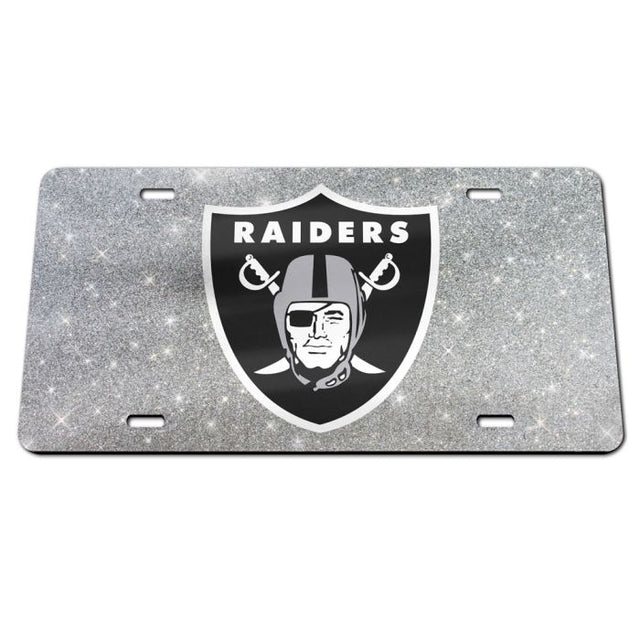 Placa de matrícula de acrílico especial con fondo brillante de los Raiders de Las Vegas