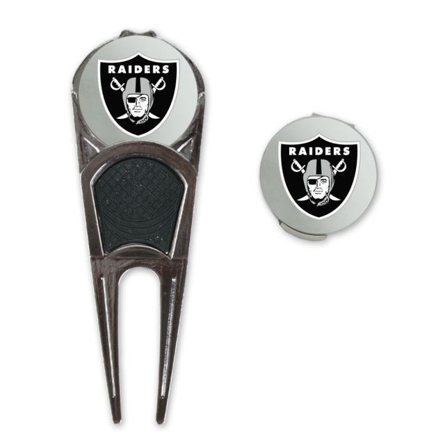 Combo de herramienta/marcador de golf/clip en forma de H de los Raiders de Las Vegas*