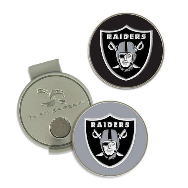 Clip para gorra y marcadores de los Raiders de Las Vegas