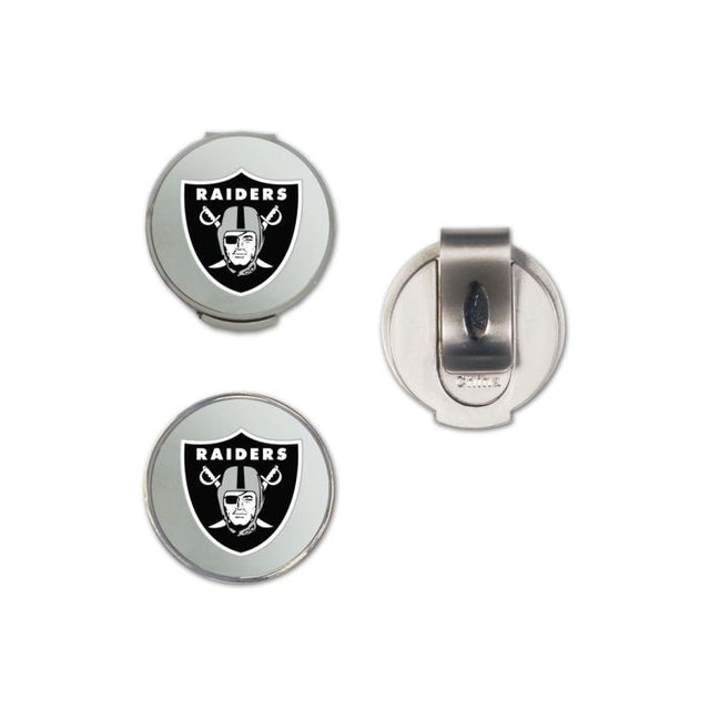 Clip para gorra de los Raiders de Las Vegas con 2 marcadores, con tapa tipo concha