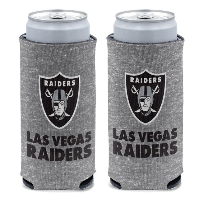 Enfriador de latas delgado de 12 oz de Las Vegas Raiders Heather