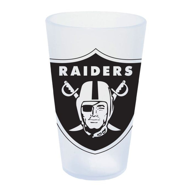 Vaso de pinta de silicona de 16 oz con forma de carámbano de Las Vegas Raiders