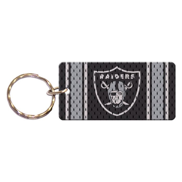 Llavero rectangular con la camiseta de los Raiders de Las Vegas