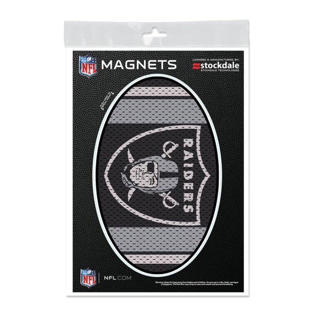 Imanes para exteriores con la camiseta de los Raiders de Las Vegas, 5" x 7"