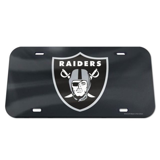 Placa de matrícula acrílica especial con el logotipo de Las Vegas Raiders