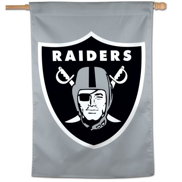 Bandera vertical con el logotipo de los Raiders de Las Vegas de 28" x 40"