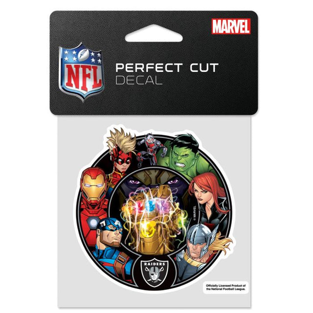 Calcomanía de color de corte perfecto de Marvel de Las Vegas Raiders/Marvel (C) 2021 de 4" x 4"