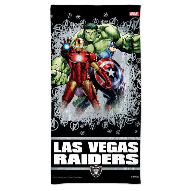 Toalla de playa Marvel Spectra de 30" x 60" de Las Vegas Raiders/Marvel (C) 2021