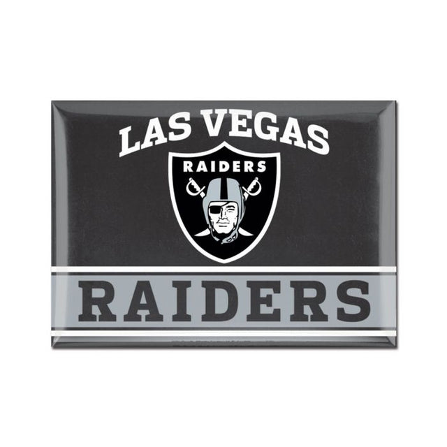 Imán de metal de los Raiders de Las Vegas de 2,5" x 3,5"