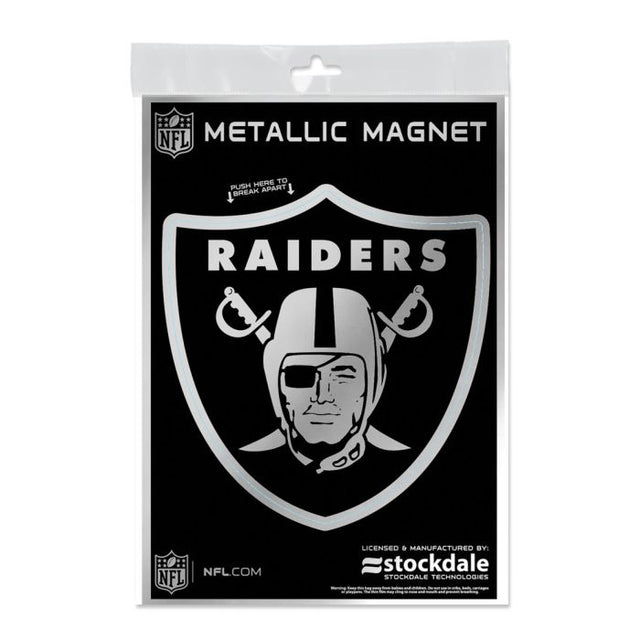 Imanes metálicos de los Raiders de Las Vegas de 5" x 7"