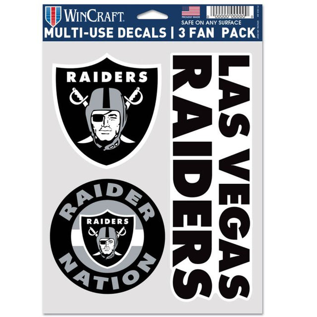 Paquete multiusos para 3 fanáticos de Las Vegas Raiders