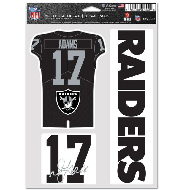 Paquete multiusos para 3 fanáticos de Las Vegas Raiders de Davante Adams