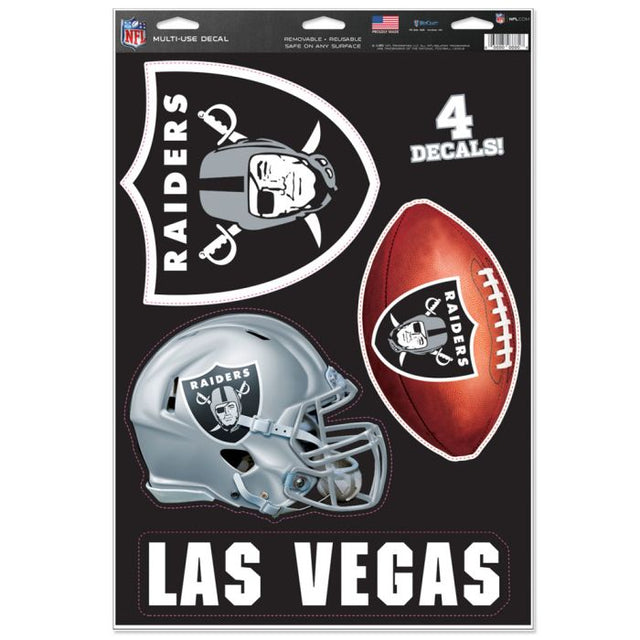 Calcomanía multiusos de Los Vegas Raiders, 11" x 17"