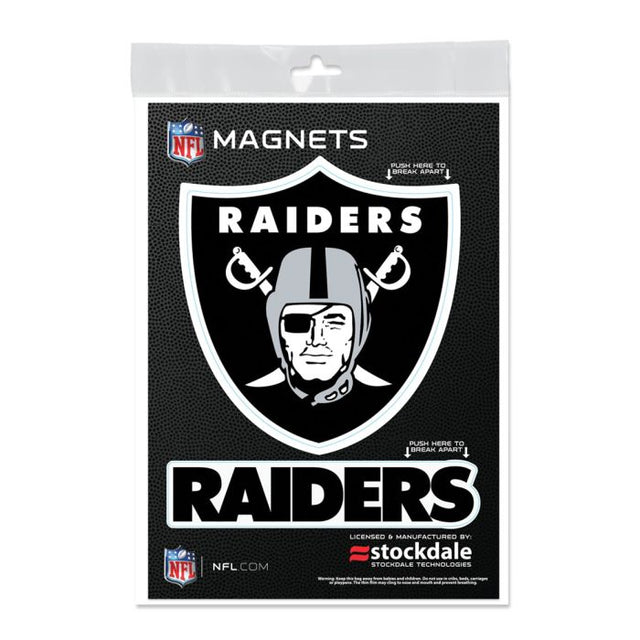 Imanes para exteriores de los Raiders de Las Vegas de 5" x 7"