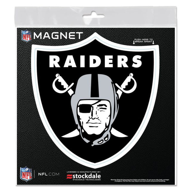 Imanes para exteriores de los Raiders de Las Vegas, 6" x 6"