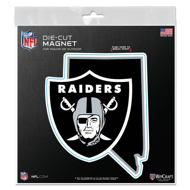 Imanes para exteriores de los Raiders de Las Vegas, 6" x 6"