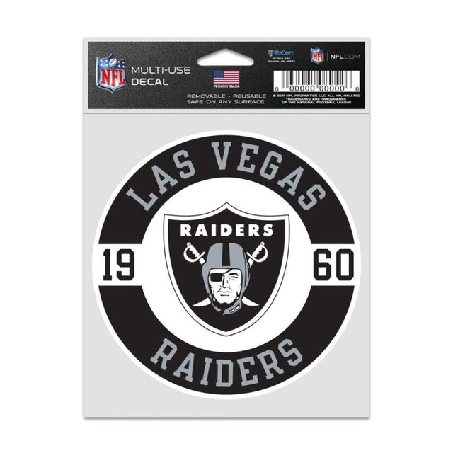 Calcomanías para fanáticos de los Raiders de Las Vegas, 3,75" x 5"