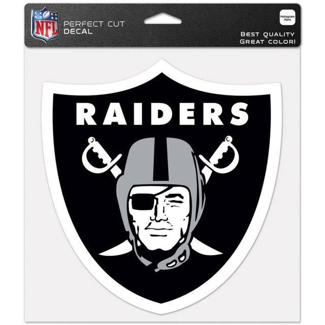 Calcomanía de color de corte perfecto de los Raiders de Las Vegas de 12" x 12"