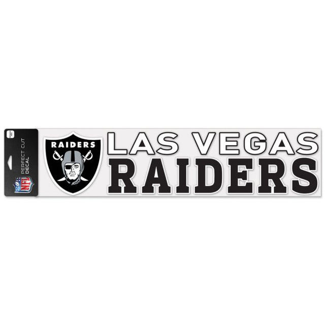 Calcomanías de corte perfecto de los Raiders de Las Vegas, 4" x 17"