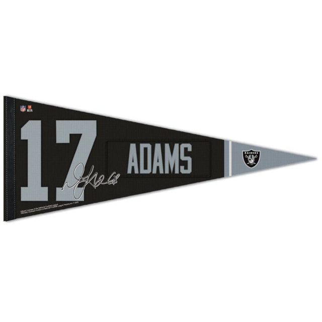 Banderín premium de los Raiders de Las Vegas de 12" x 30" de Davante Adams