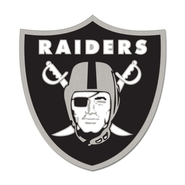 Tarjeta de joyería con pin esmaltado de coleccionista principal de Las Vegas Raiders