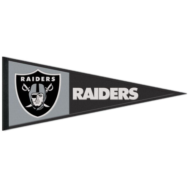 Banderín de lana de la selección primaria de Las Vegas Raiders, 13" x 32"