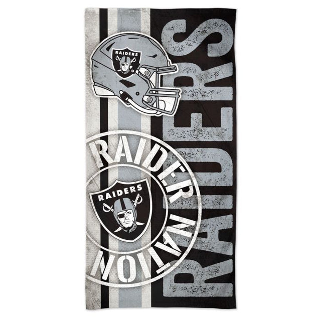 Toalla de playa retro Spectra de Los Vegas Raiders de 30" x 60"