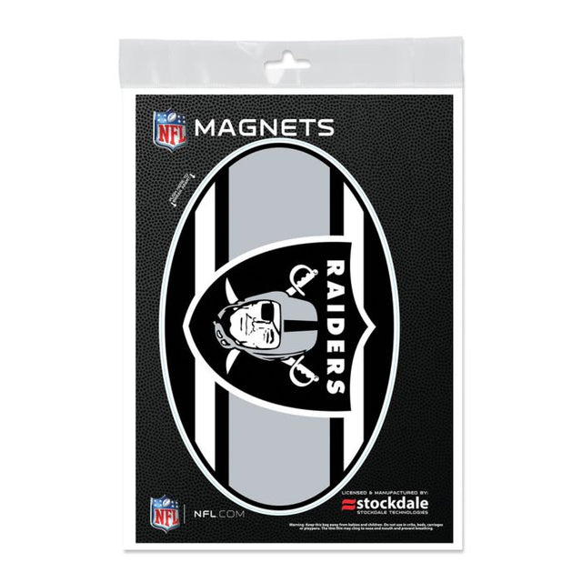 Imanes para exteriores con el logo de Las Vegas Raiders STRIPES de 5" x 7"