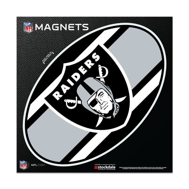 Imanes para exteriores con el logo de Las Vegas Raiders STRIPES de 6" x 6"