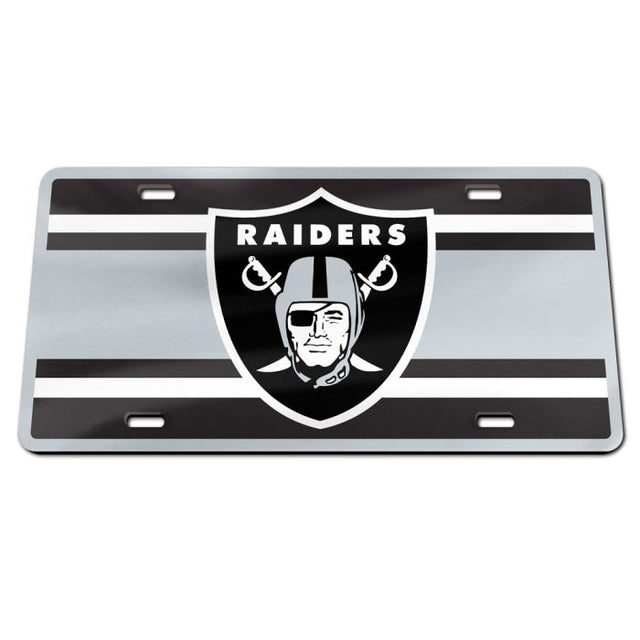 Matrícula acrílica especial STRIPES de Los Vegas Raiders