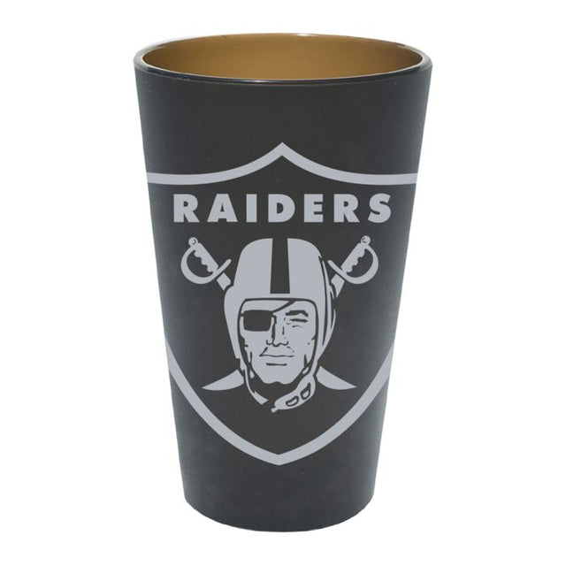 Vaso de pinta de silicona de 16 oz con diseño de Las Vegas Raiders Smoke