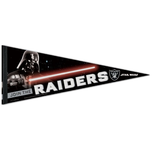 Banderín premium de Star Wars Vader / Las Vegas Raiders de 12" x 30"