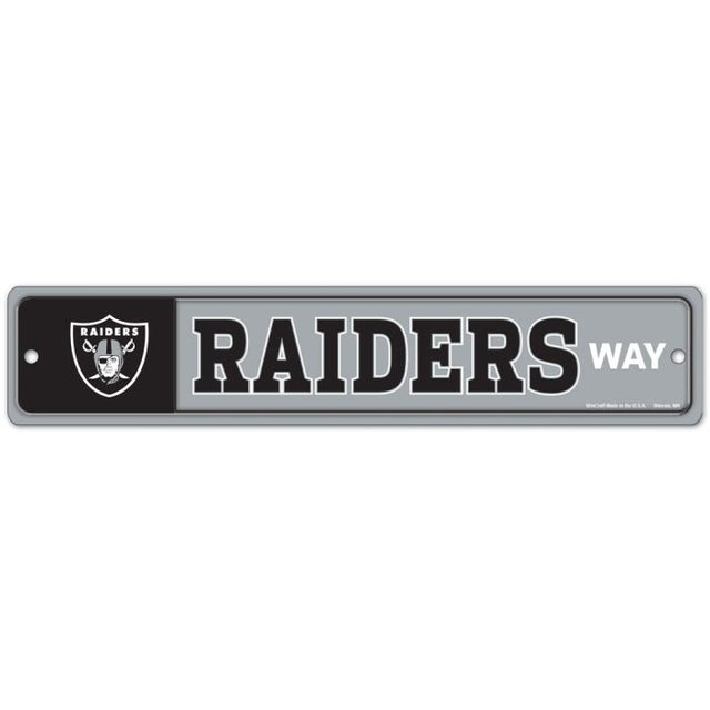 Letrero de calle/zona de Los Vegas Raiders de 3,75" x 19"