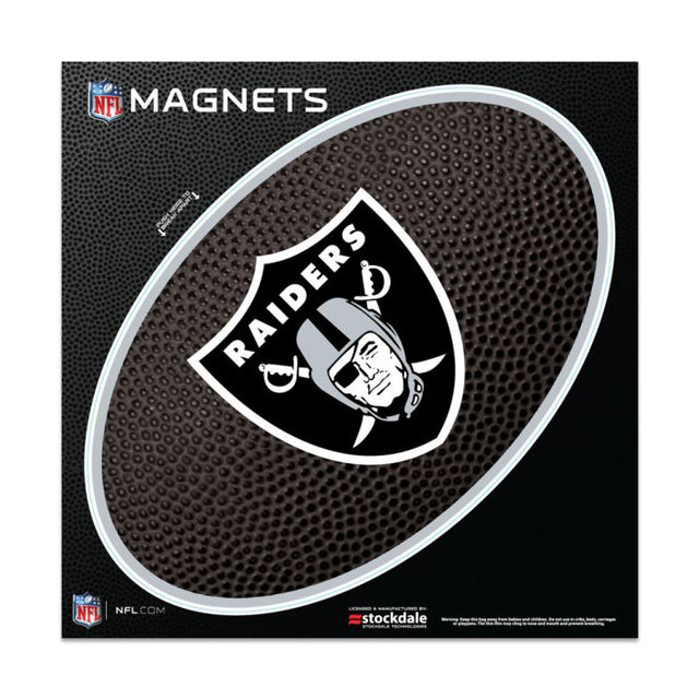 Imanes para exteriores TEAMBALL de Las Vegas Raiders de 6" x 6"