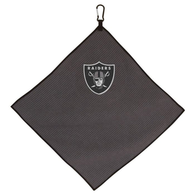 Toalla de microfibra gris de los Raiders de Las Vegas, 15 x 15 pulgadas