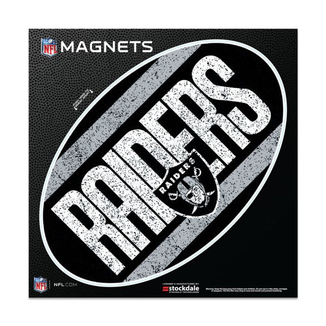 Imanes para exteriores vintage de los Raiders de Las Vegas, 6" x 6"