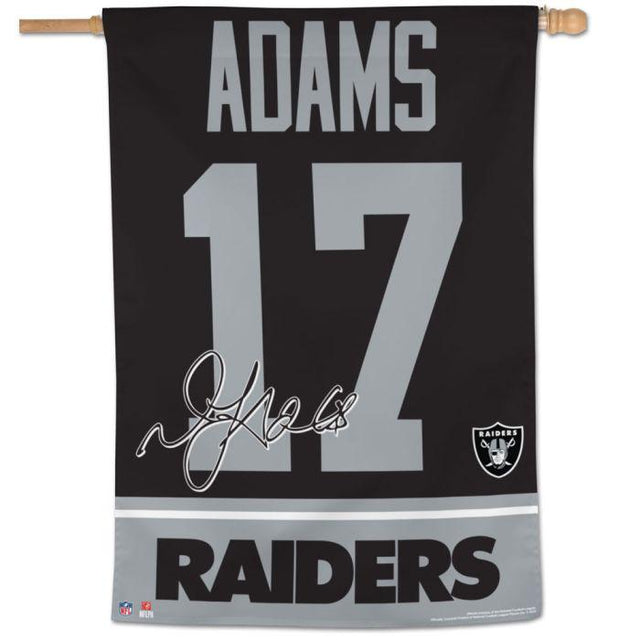 Bandera vertical de los Raiders de Las Vegas de 28" x 40" de Davante Adams