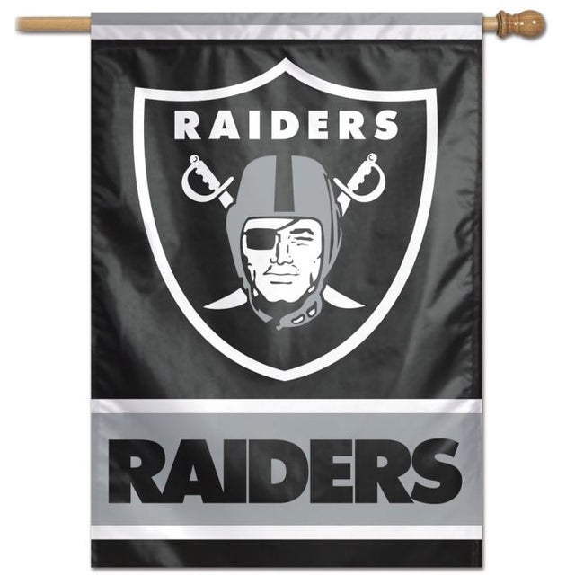 Bandera vertical de los Raiders de Las Vegas de 28" x 40"