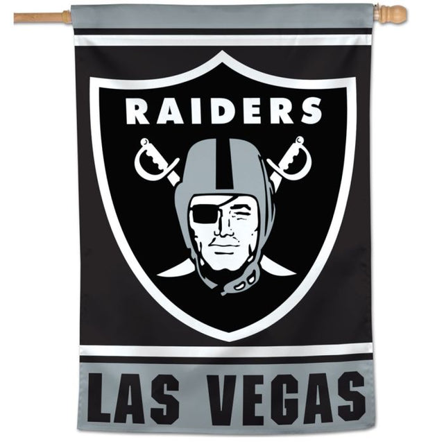 Bandera vertical de los Raiders de Las Vegas de 28" x 40"