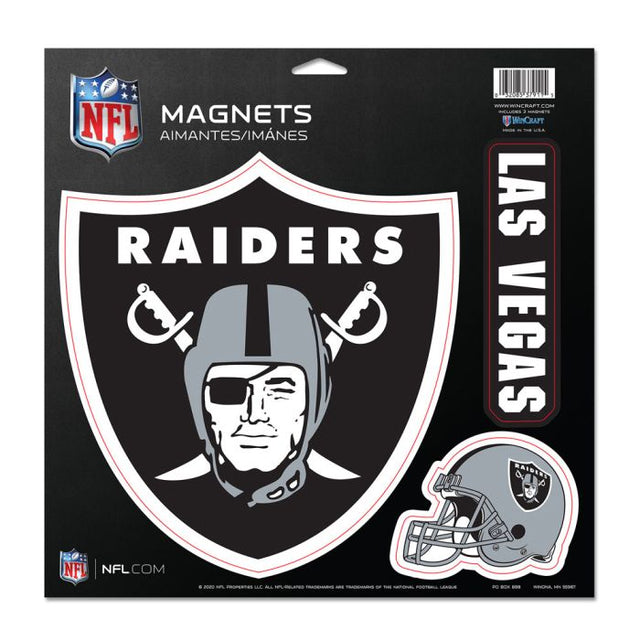 Imán de vinilo de los Raiders de Las Vegas de 11" x 11"